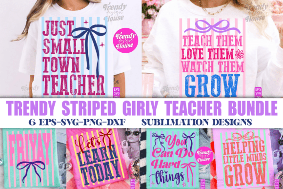 Download Striped Girly Teacher SVG Bundle, School - Teacher svg Collection