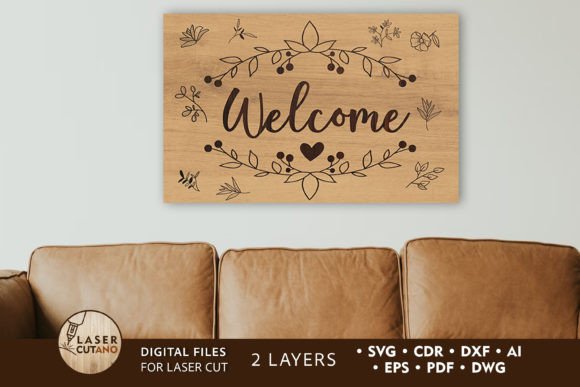 Download Welcome Wall Decor, Layered Cut Template - Welcome wall decor Collection