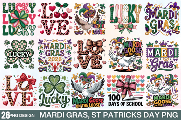 Download Lucky Love and Mardi Gras PNG Bundle - Lucky love Collection