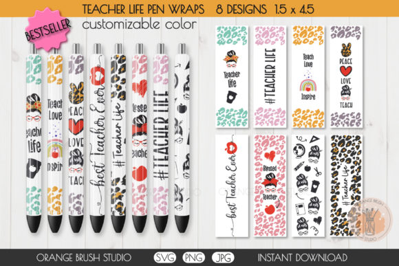 Download Pen Wrap Teacher SVG Bundle Waterslides - Teacher svg Collection