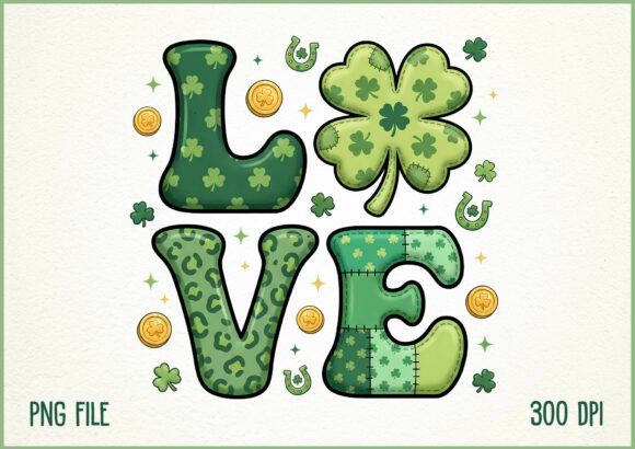 Download Lucky Love Shamrock St Patrick’s Day PNG - Premium Bundle