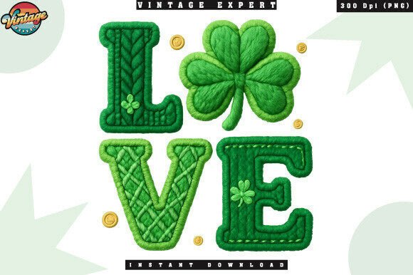 Download Lucky Love Crochet St Patrick’s Day PNG - Lucky love Collection