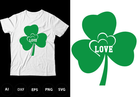 Download Lucky Love T-Shirt Design, Irish Day Tee - Lucky love Collection