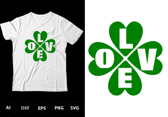 Download Lucky Love T-Shirt Design, Irish Day Tee - Lucky love Collection