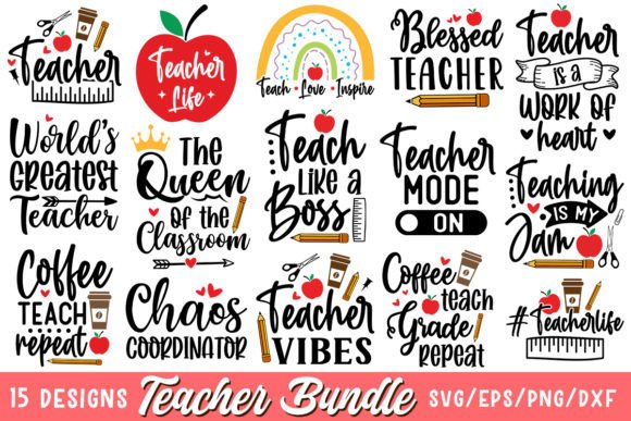 Download Teacher SVG Bundle, Back to School - Teacher svg Collection
