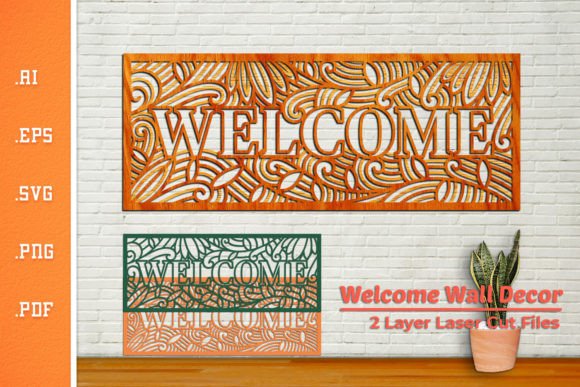 Download Welcome Wall Decor - Laser Cut SVG 1 - Welcome wall decor Collection